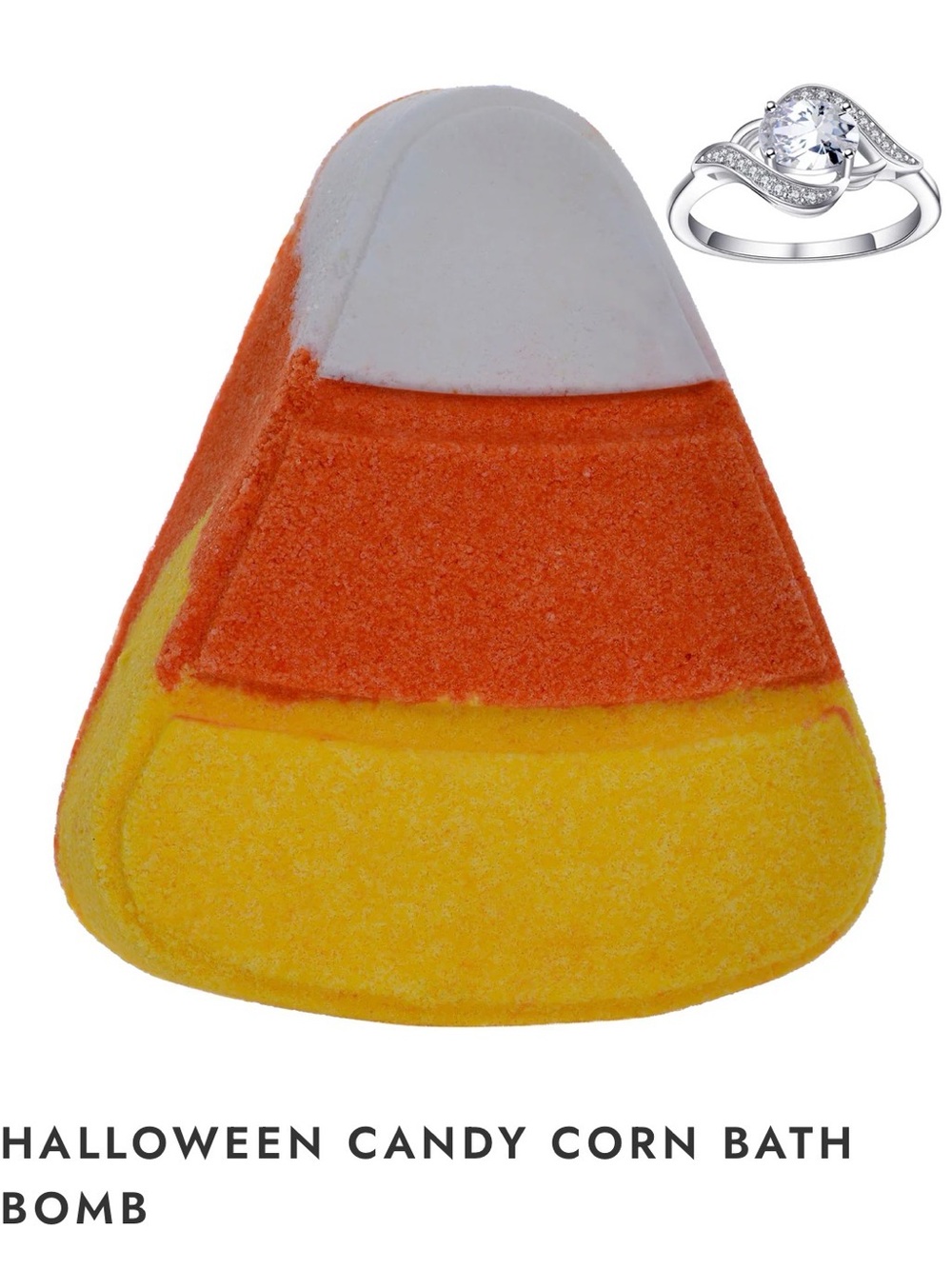 Jackpot candles Halloween - Candy Corn Luxury Bath Bomb - w/mystery ring